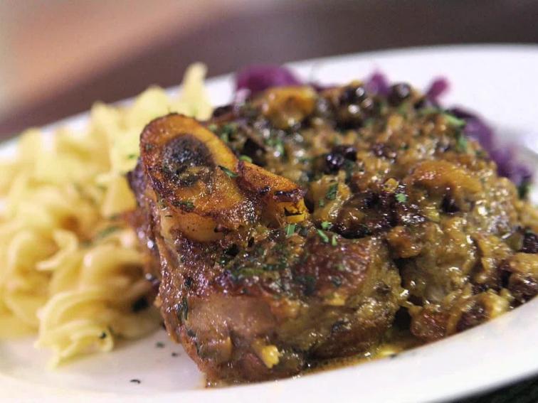 Pan Roasted Veal Shanks with Calvados, Apples and Cider Vinegar Recipe
