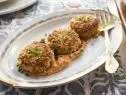Detail of host Tia Mowry's dish, Crab Cakes, as seen on Cooking Channel’s Tia Mowry At Home, Season 3.