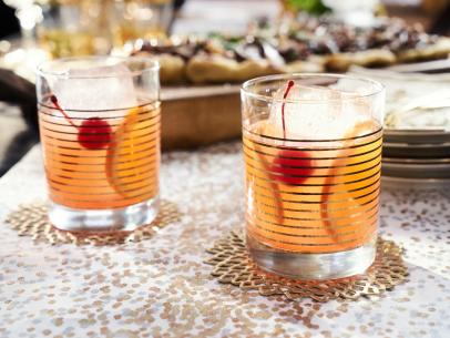 Host Tia Mowry's drink, Bourbon Sour, as seen on Cooking Channel’s Tia Mowry At Home, Season 3.