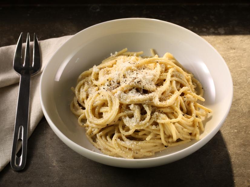 Alton Brown's Cacio e Pepe recipe as seen on Use Your Noodle on Good Eats: Reloaded on Cooking Channel.