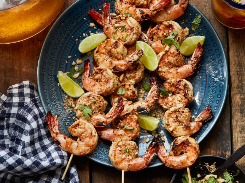 Food Network Kitchen’s Grilled Mojito-Lime Shrimp Skewers.