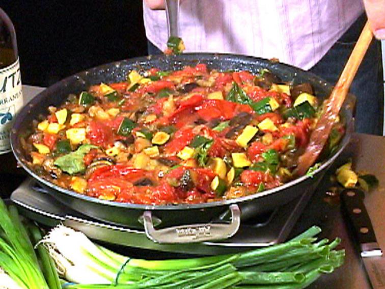 Ratatouille with Feta, Green Olives, and Almonds Recipes Cooking