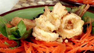 Crispy Squid on Asian Salad