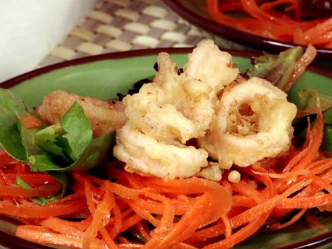 Crispy Squid on Asian Salad