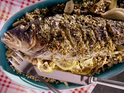Roasted Black Bass on Couscous