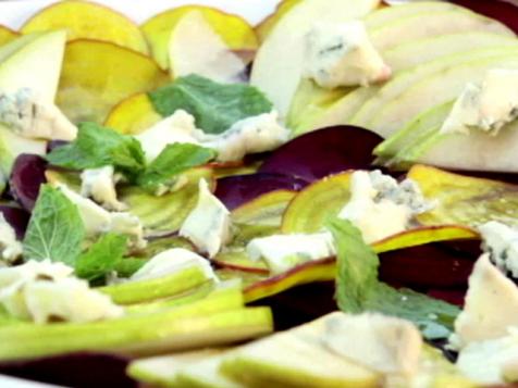 Raw Beet-Pear-Gorgonzola Salad