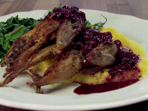 Quail With Berries and Greens