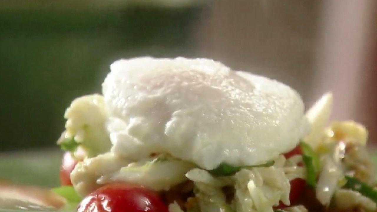 Poached Eggs and Crab Salad